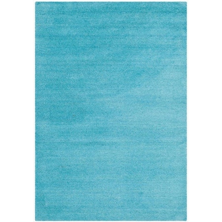 Safavieh 6 ft. x 6 ft. Square- Shag Himalaya Turquoise Hand Loomed Rug HIM610A-6SQ